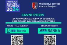 Objavljeni javni pozivi za dvije kreditne linije